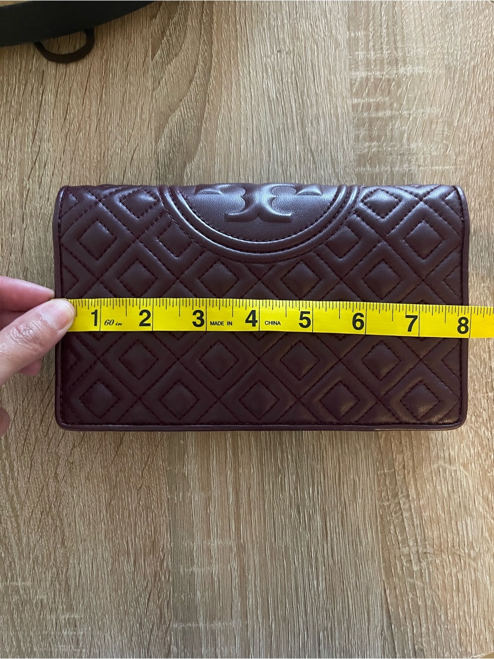 Tory Burch Quilted Wallet in Burgundy